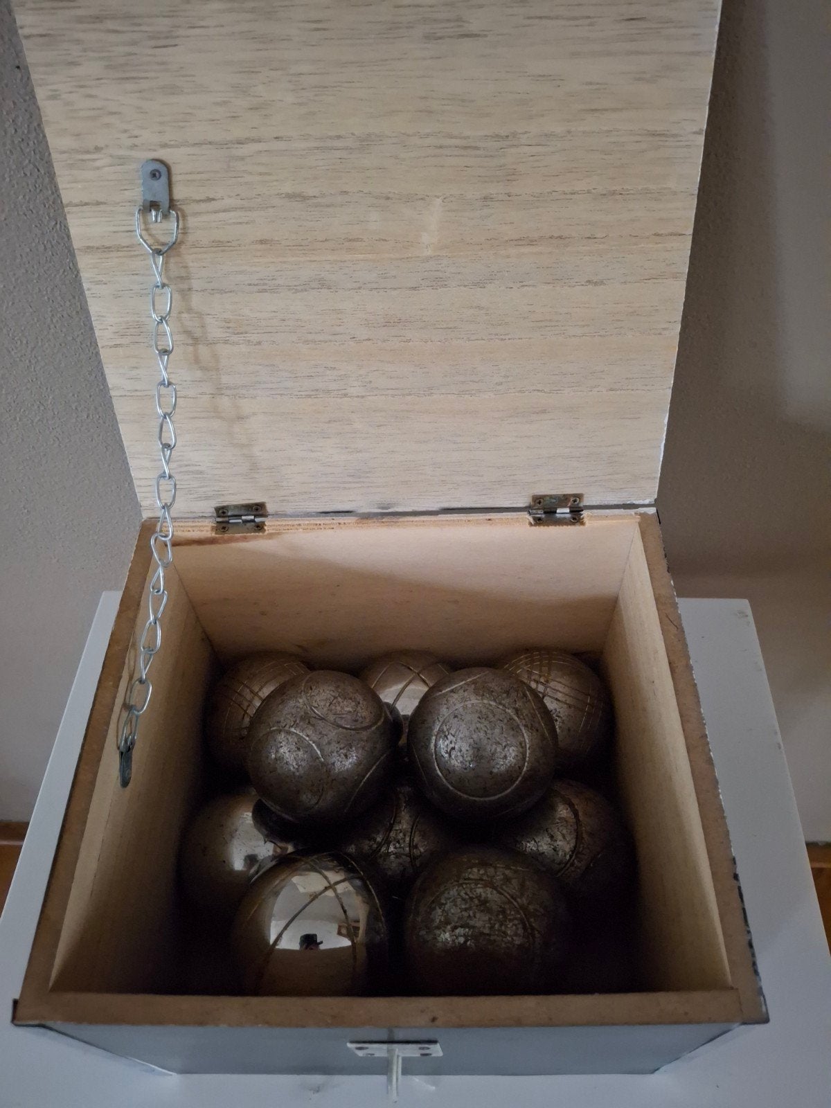 Jeu de Boules set: 10 ballen in kistje, Ophalen, Gebruikt
