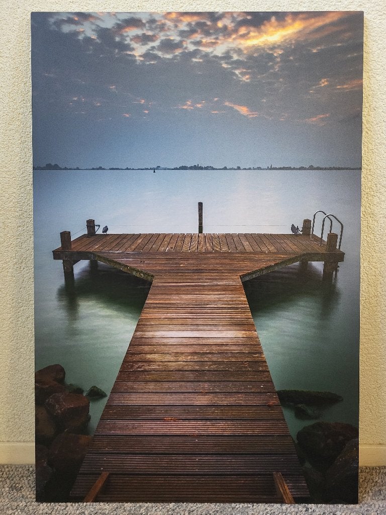 Landschap interieur foto op dibond, Het Braassemermeer., Minder dan 50 cm, Nieuw, Ophalen of Verzenden, Foto of Poster