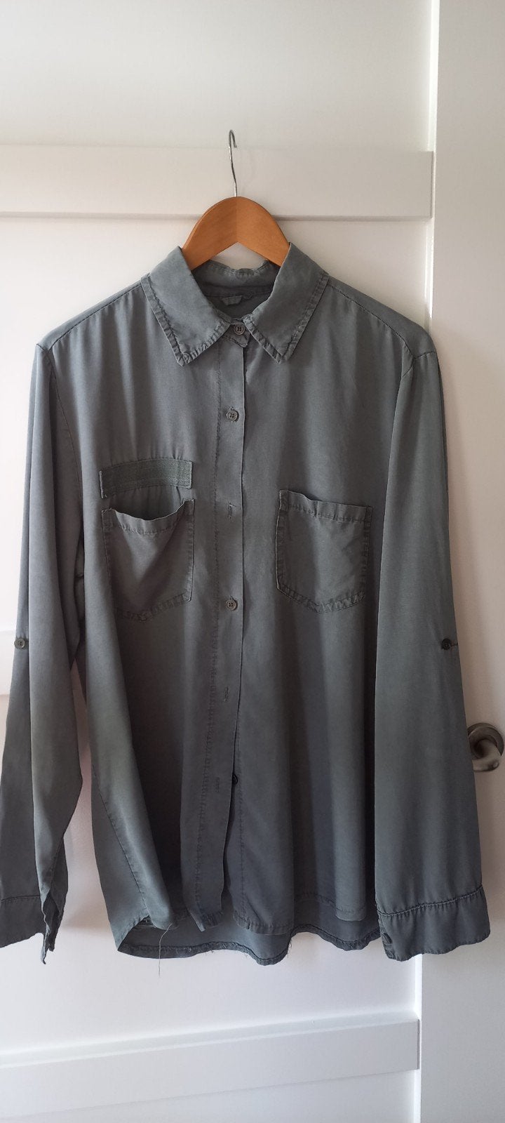 Blouse (militaire) groen/ lange mouw / 40/42, Ophalen of Verzenden, Zo goed als nieuw, Maat 42/44 (L), Groen