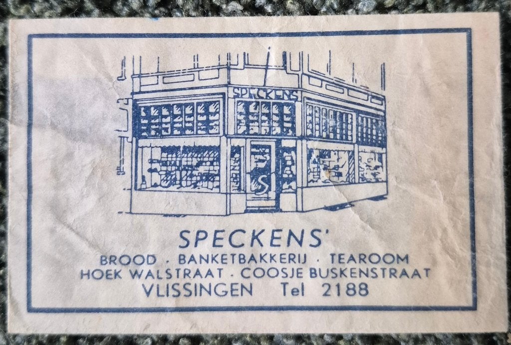 Suikerzakje Speckens Vlissingen, Ophalen of Verzenden, Nederland