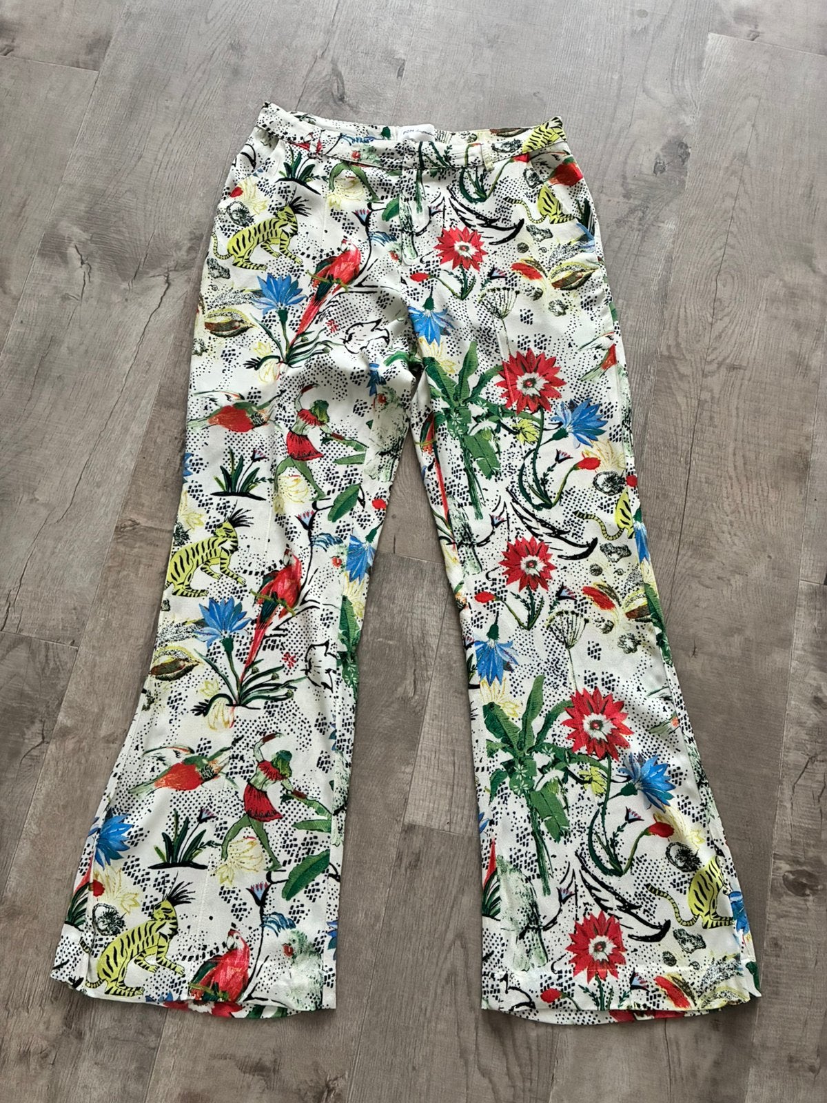 POM Pantalon  met kleurrijke jungleprint, Kleding | Dames, Maat 38/40 (M), Overige kleuren, Ophalen of Verzenden, Zo goed als nieuw