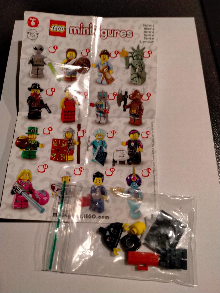 Lego minifigures series 6 mechanic monteur poppetje, Ophalen of Verzenden, Zo goed als nieuw