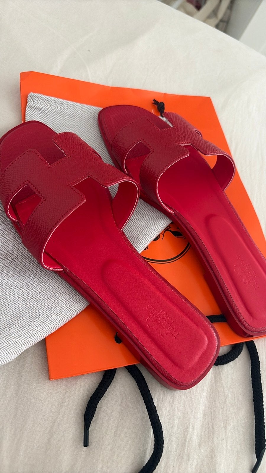 Hermes slippers sandalen Nieuw, Kleding | Dames, Ophalen of Verzenden, Nieuw, Rood, Sandalen of Muiltjes