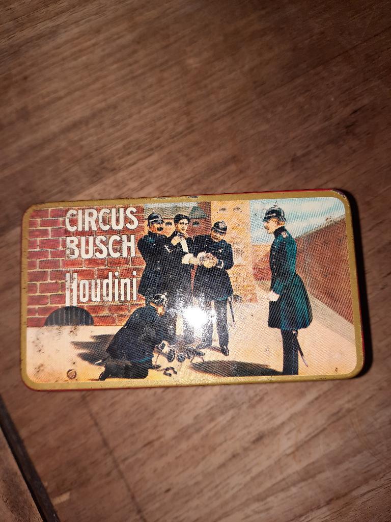 Blikje Circus Busch Houdini, Ophalen of Verzenden, Gebruikt, Overige