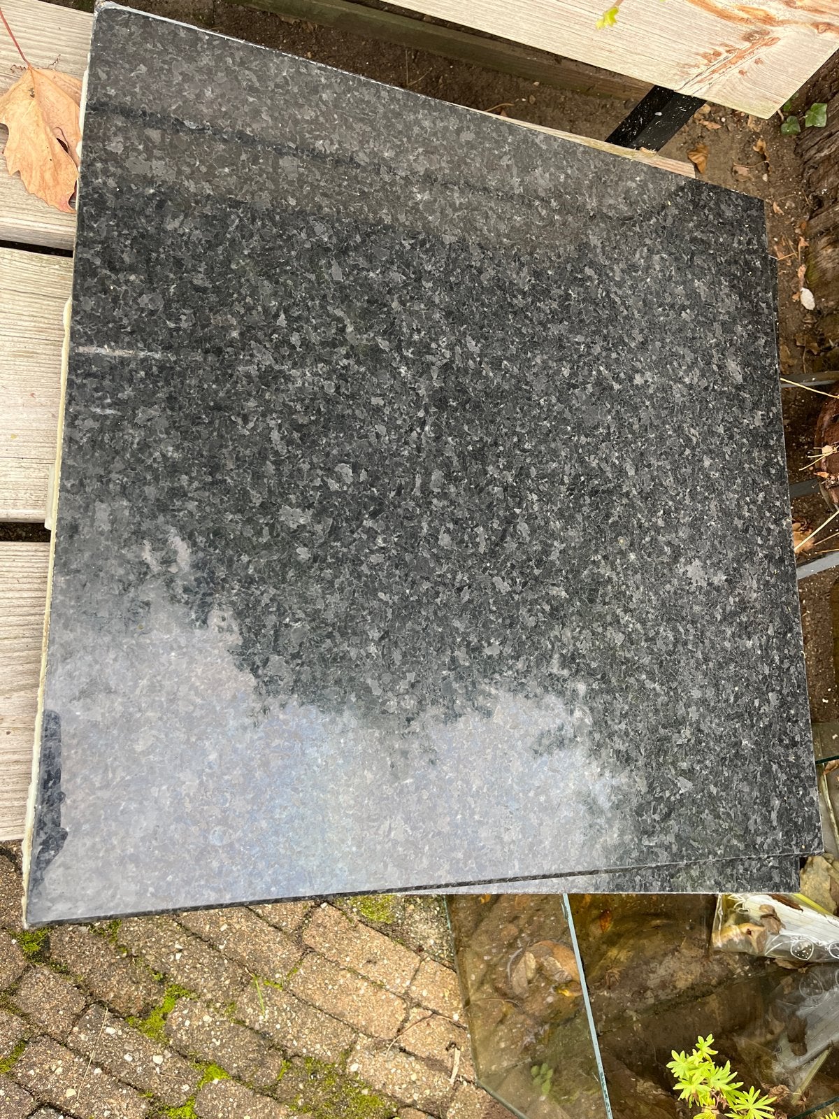 2x Antraciet Natuursteen Aanrechtblad, Huis en Inrichting, Ophalen, Gebruikt, 50 tot 100 cm, Minder dan 100 cm