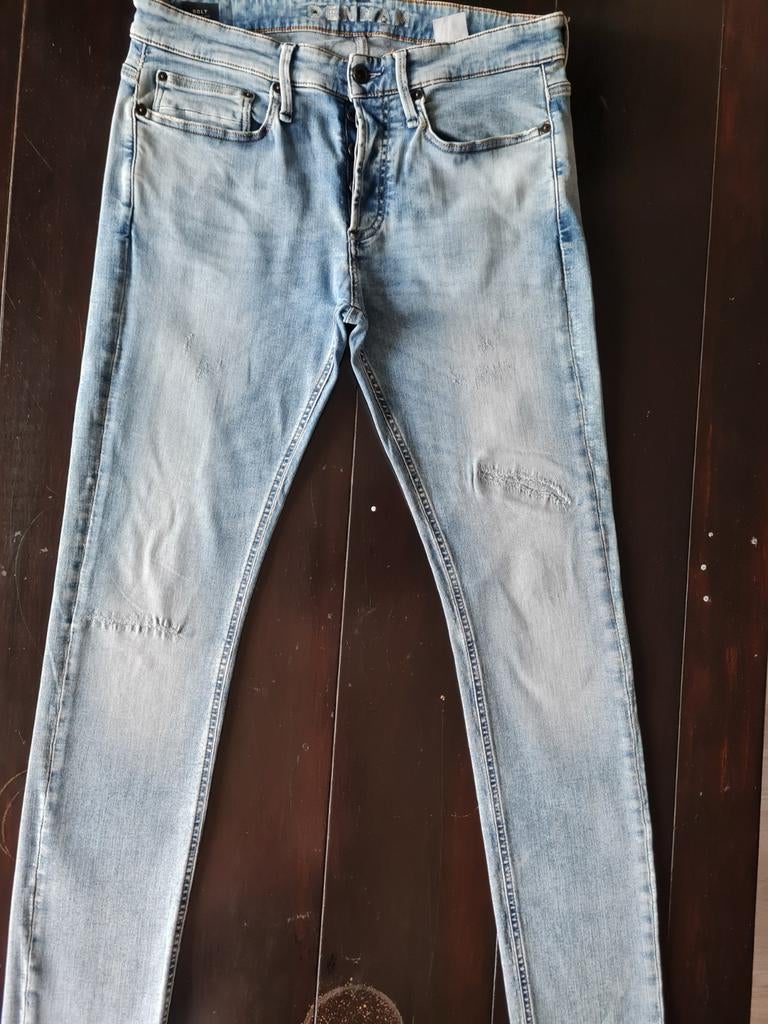 DENHAM BOLT SKINNY FIT STRETCH DESTROY JEANS SIZE 32/34!!, Blauw, W32 (confectie 46) of kleiner, Ophalen of Verzenden, Zo goed als nieuw