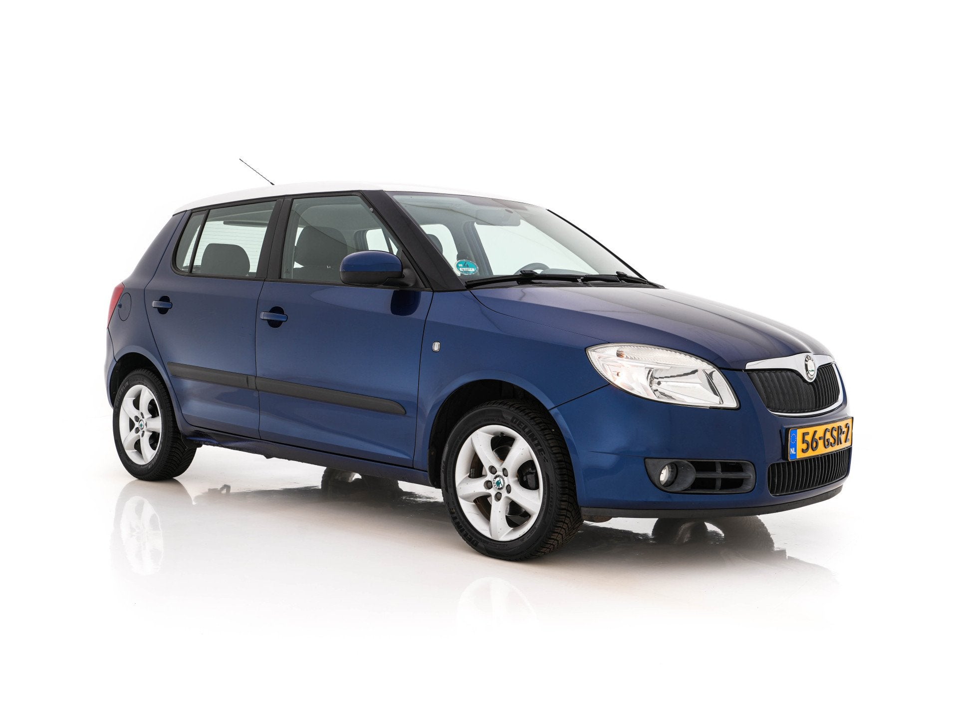 Skoda Fabia 1.4-16V Ambiente *AIRCO | CRUISE | PDC | COMFORT, Auto's, Voorwielaandrijving, Zwart, 4 cilinders, Blauw