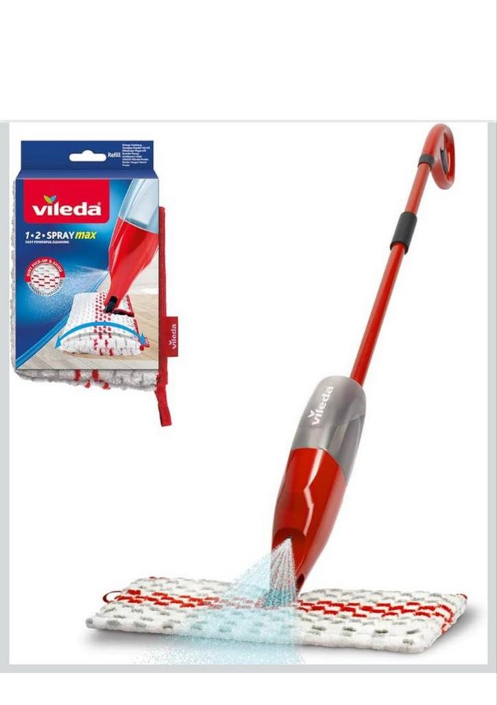 Vileda 1-2 Spray Max dweil, Huis en Inrichting, Schoonmaakartikelen, Ophalen of Verzenden, Mop of Dweil