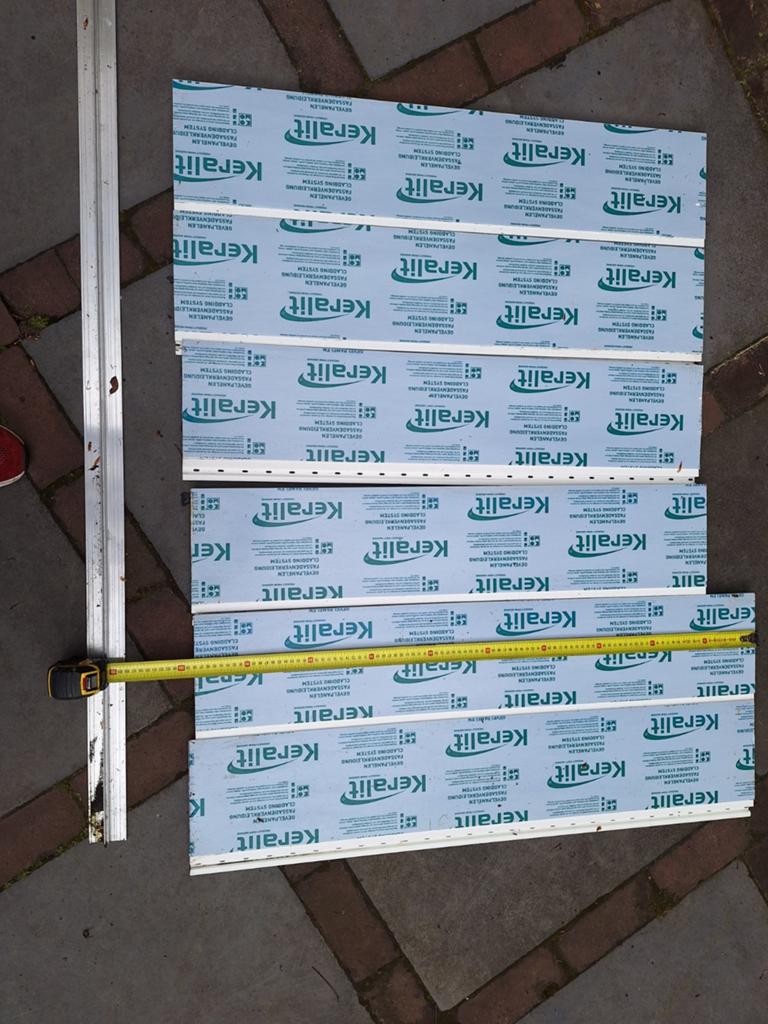 Keralit gevelpanelen diverse lengtes, Ophalen, Gebruikt, Overige materialen, 50 tot 100 mm