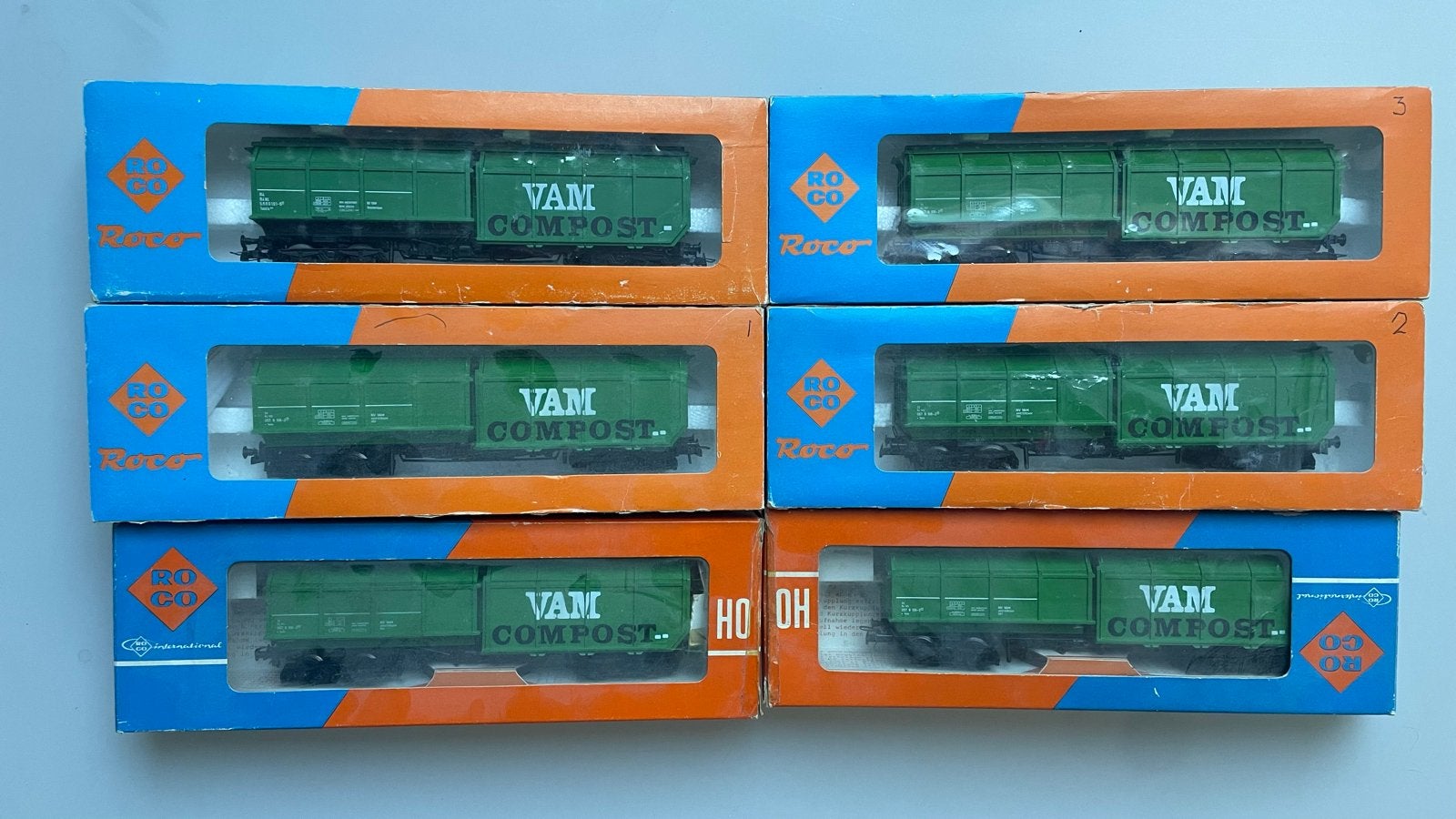 Roco HO 4368(S) VAM Compost Wagons (AC), Wisselstroom, Gebruikt, Wagon, Ophalen of Verzenden