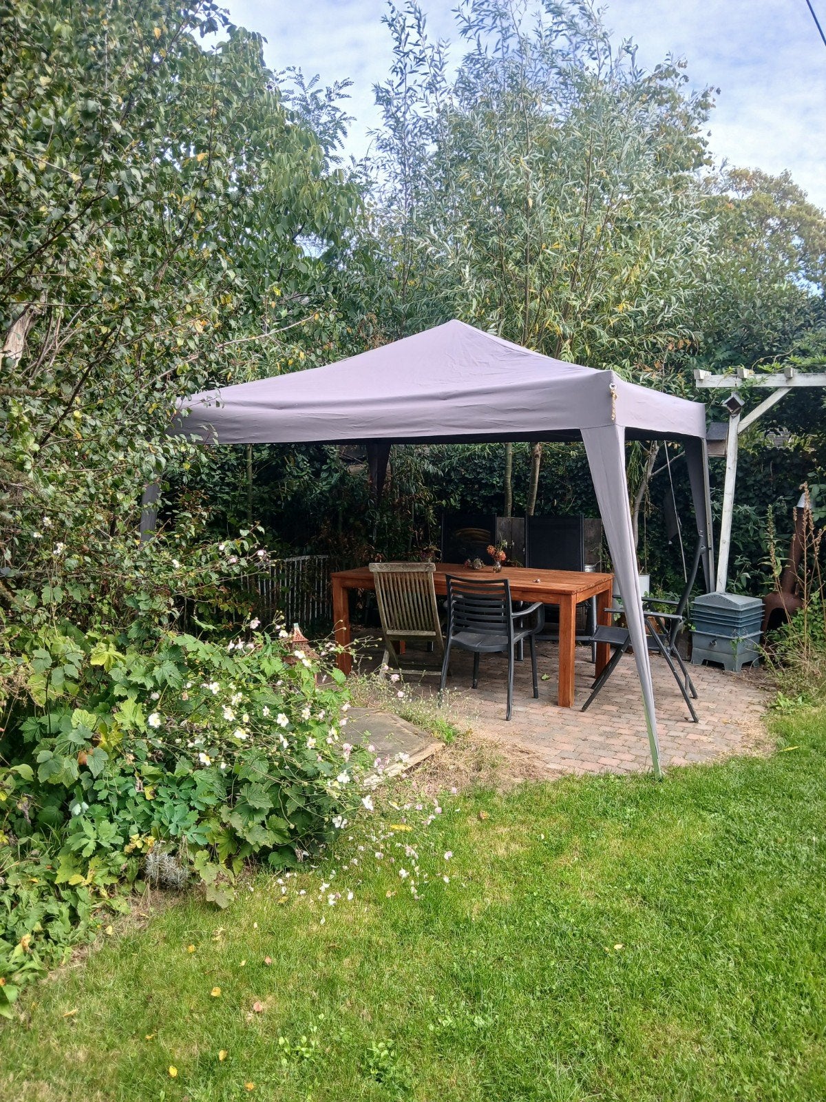 Nette grijze partytent 3x3m - Eenvoudig op te zetten, Ophalen, Opvouwbaar, Partytent, Minder dan 4 meter