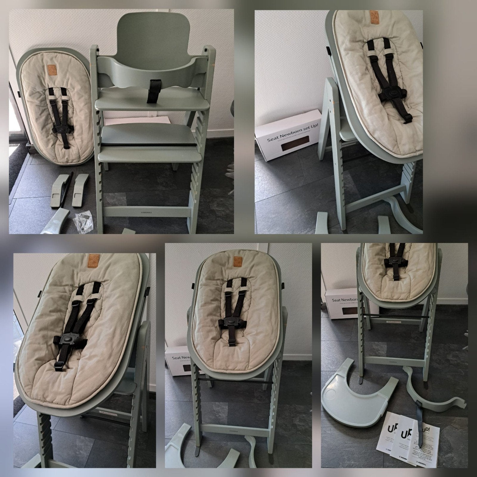Kidsmill Up Meegroeistoel - Complete Set met Newborn Set, Kinderen en Baby's, Kinderstoelen, Ophalen, Meegroeistoel, Gordel(s)