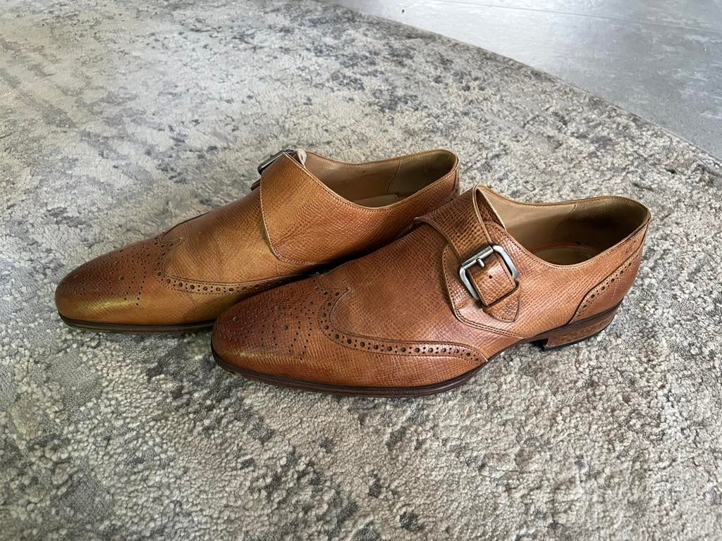 Mooie greven schoenen met gesp, maat 8, maat 42, Bruin, Ophalen of Verzenden, Gespschoenen, Zo goed als nieuw