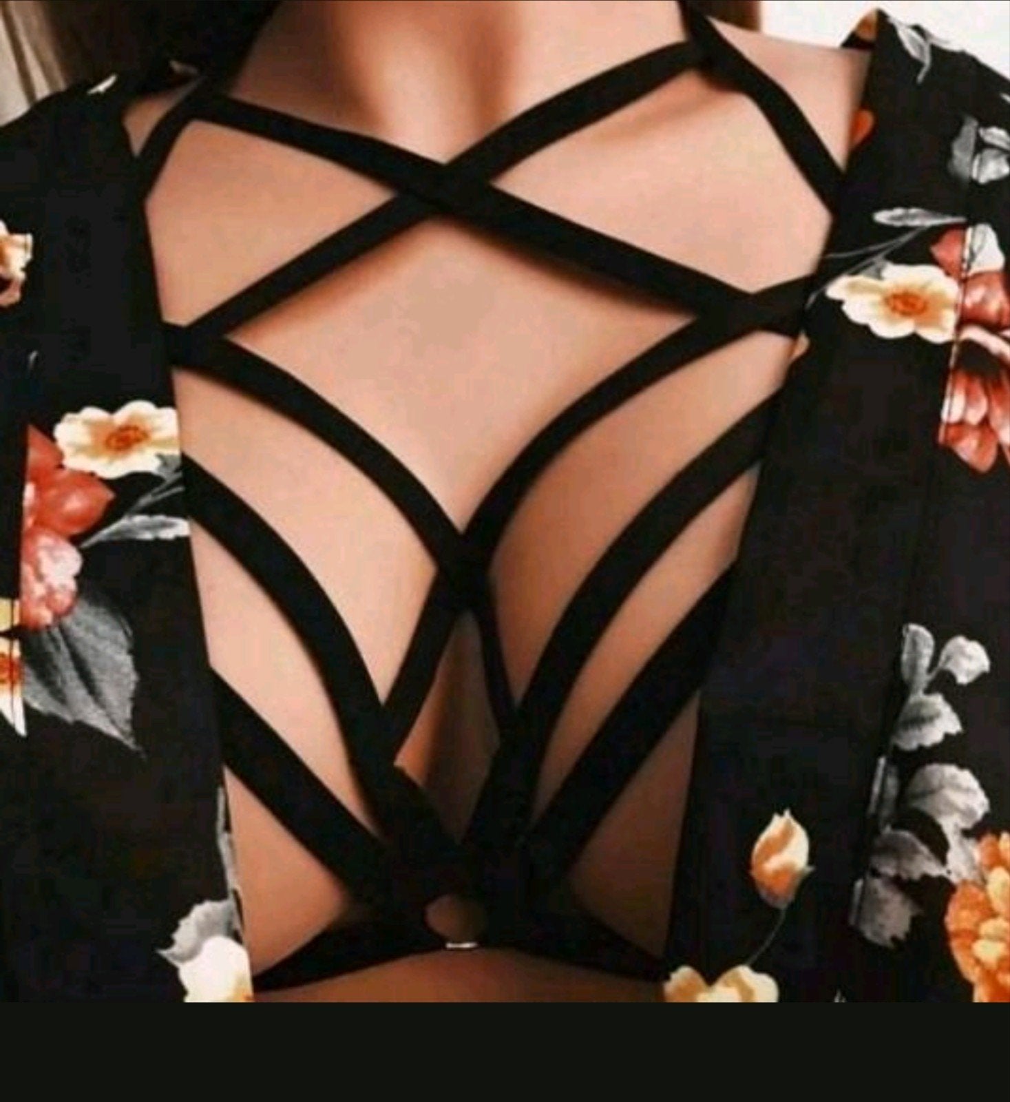 Harnas-top / Lingerie strappy top - BH edgy & stijlvol Sexy, Ophalen of Verzenden, Zwart, BH