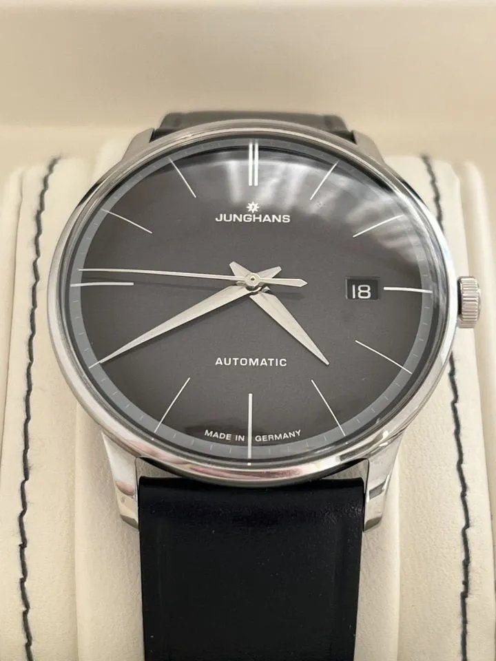 Herenhorloge Junghans Meister Automatic, Sieraden, Tassen en Uiterlijk, Ophalen of Verzenden, Zo goed als nieuw, Leer, Overige merken