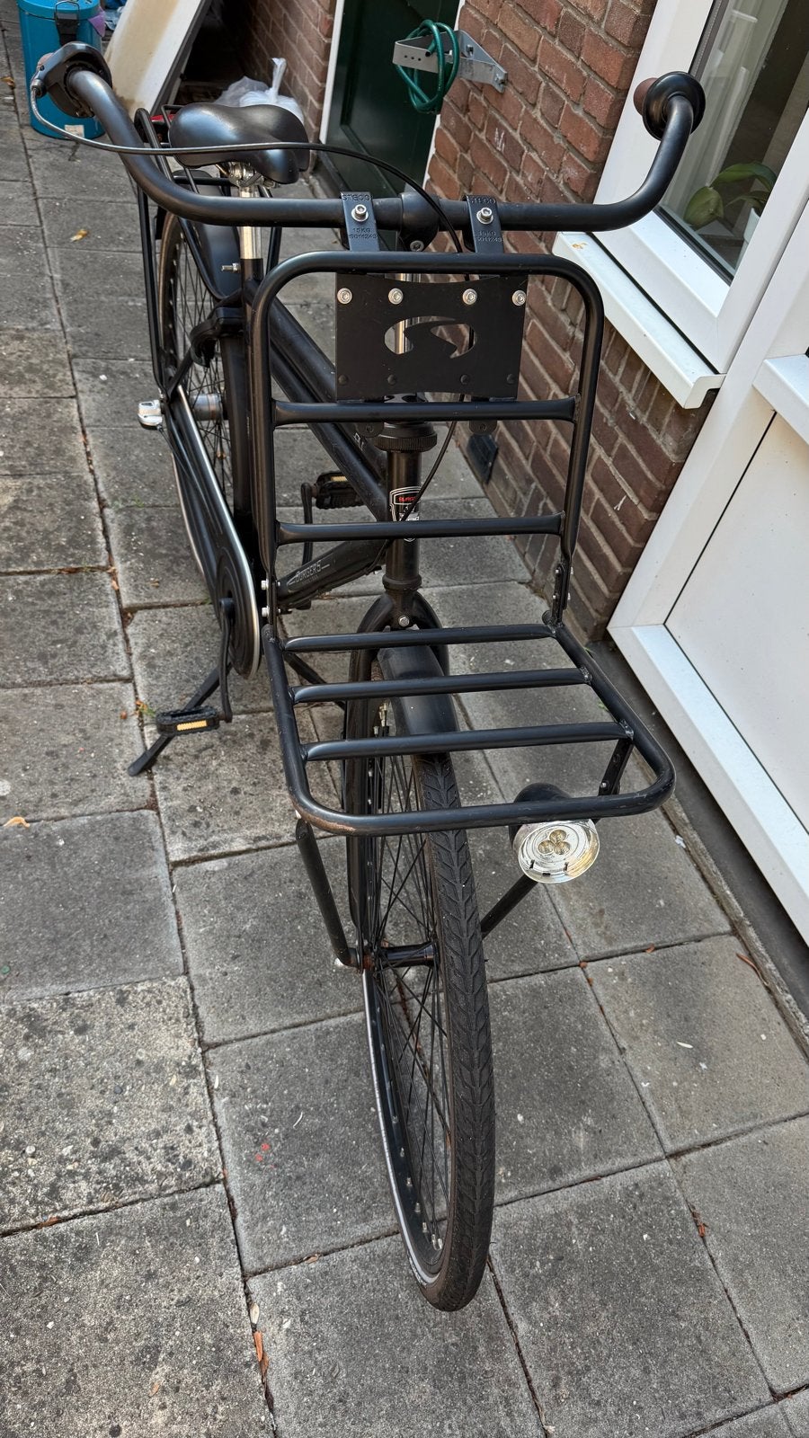 Zwarte Burgers transportfiets met voordrager, Fietsen en Brommers, Fietsen | Heren | Herenfietsen, Terugtraprem, Gebruikt, Versnellingen