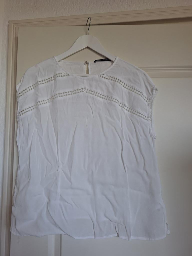 Witte Expresso Top Maat 42 met Korte Mouwen, Expresso, Wit, Maat 42/44 (L), Ophalen of Verzenden