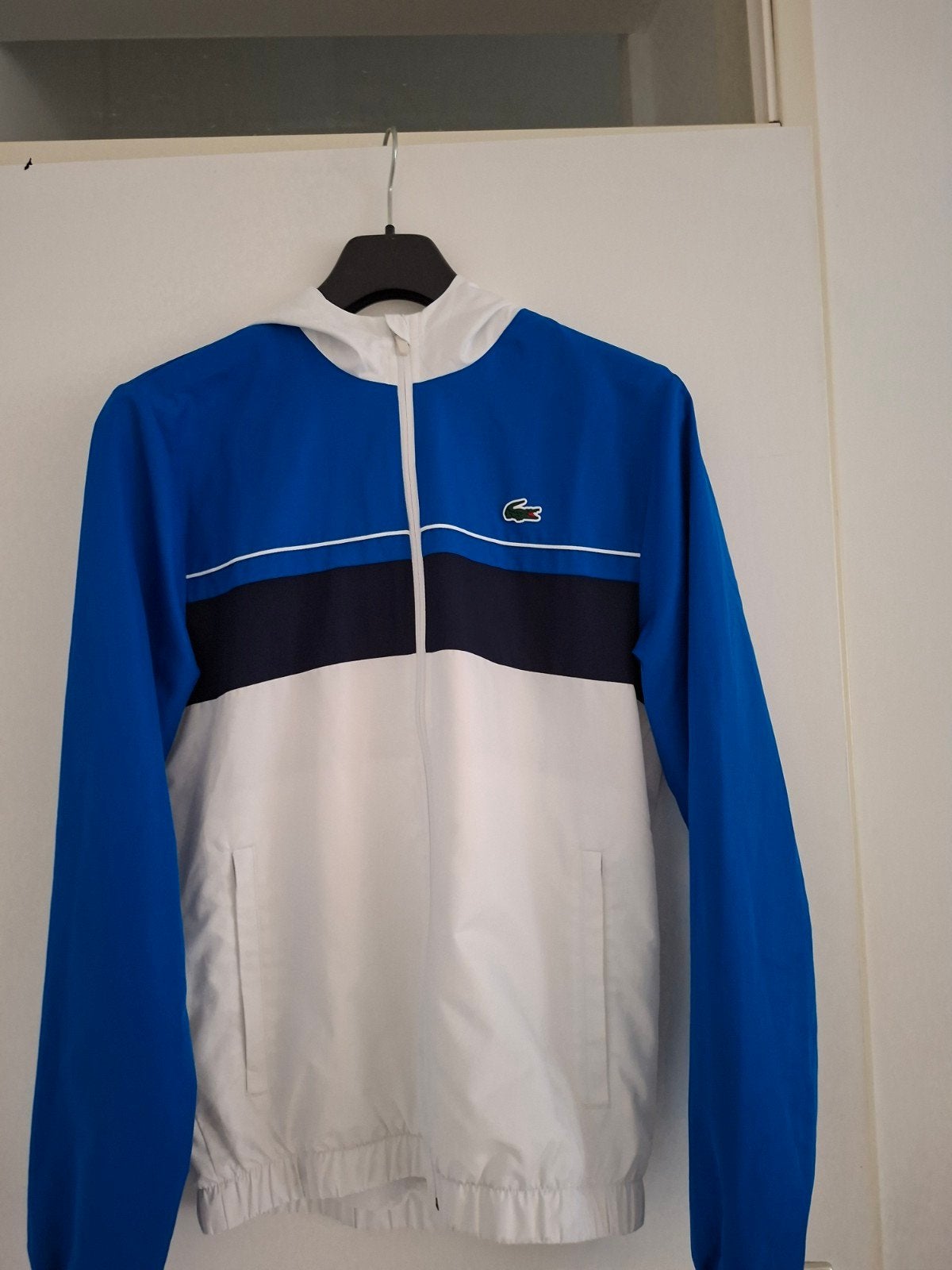 lacoste trainingsjack (origineel) mt S, Blauw, Lacoste, Ophalen of Verzenden, Zo goed als nieuw