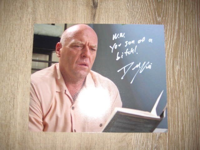 Foto + handtekening Dean Norris (Breaking bad) + COA, Verzamelen, Ophalen of Verzenden, Nieuw, Tv, Foto of Kaart