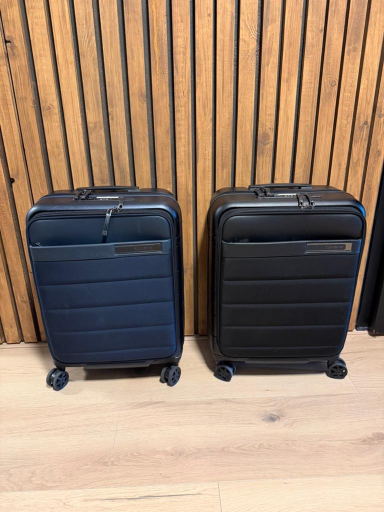 2x Samsonite NEOPOD Spinner uitbreidbaar (4 wielen) 55cm, 50 tot 60 cm, Hard kunststof, Zo goed als nieuw, 35 tot 45 cm