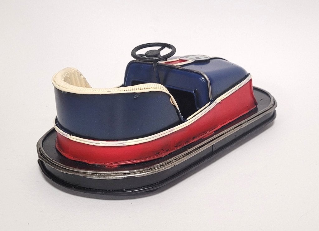 Botsauto Bumpercar blauw miniatuur model van metaal deco, Info@deconoord.nl, Deco Noord, Nieuw, Ophalen of Verzenden