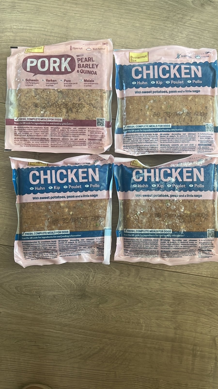 4x butternutbox 600 gr., Dieren en Toebehoren, Dierenvoeding, Ophalen, Hond