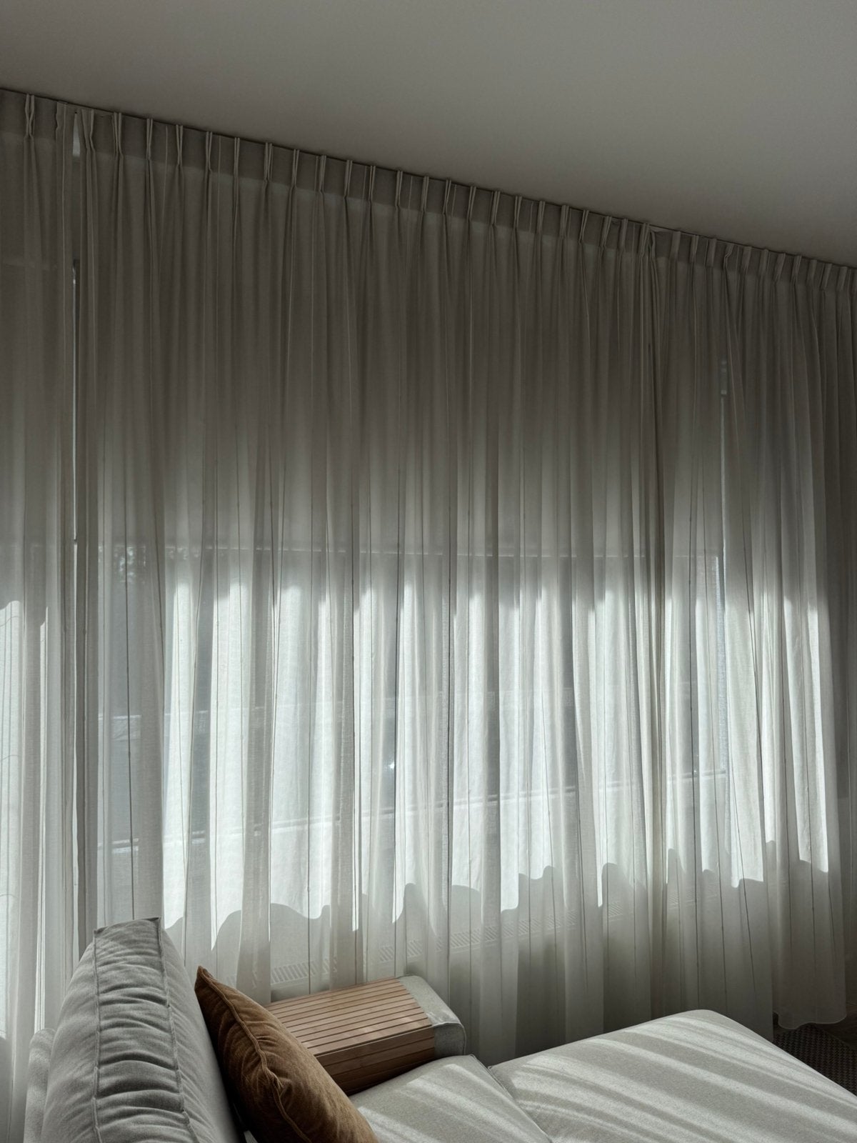 Plooigordijnen inbetween offwhite 530cm, Ophalen, Overige materialen, Met haken, 500 cm