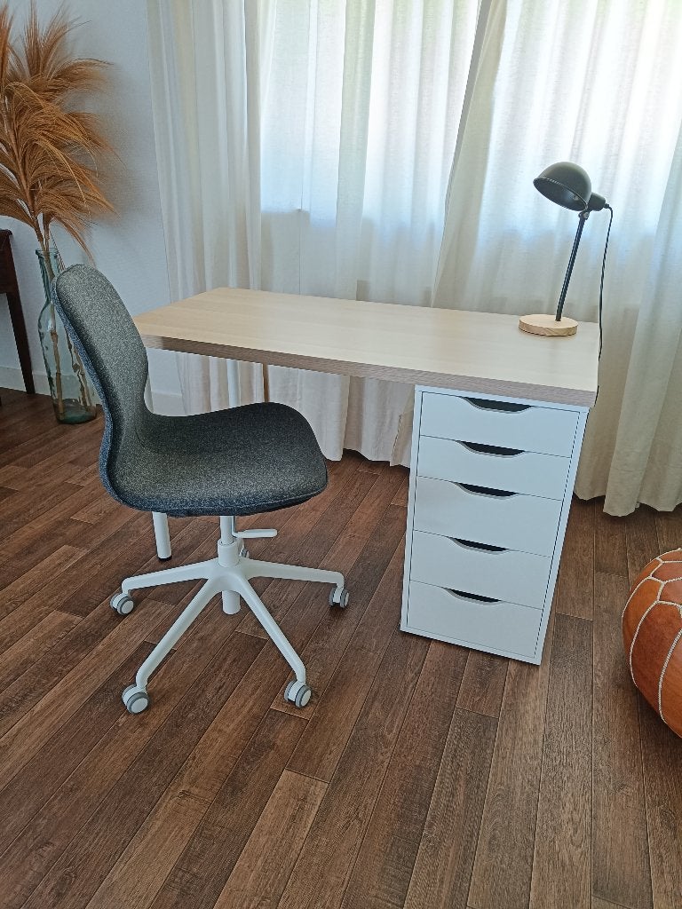 Set van bureau en bureaustoel | Nieuwstaat, Ophalen, 120 cm, Spaanplaat of MDF, Nieuw