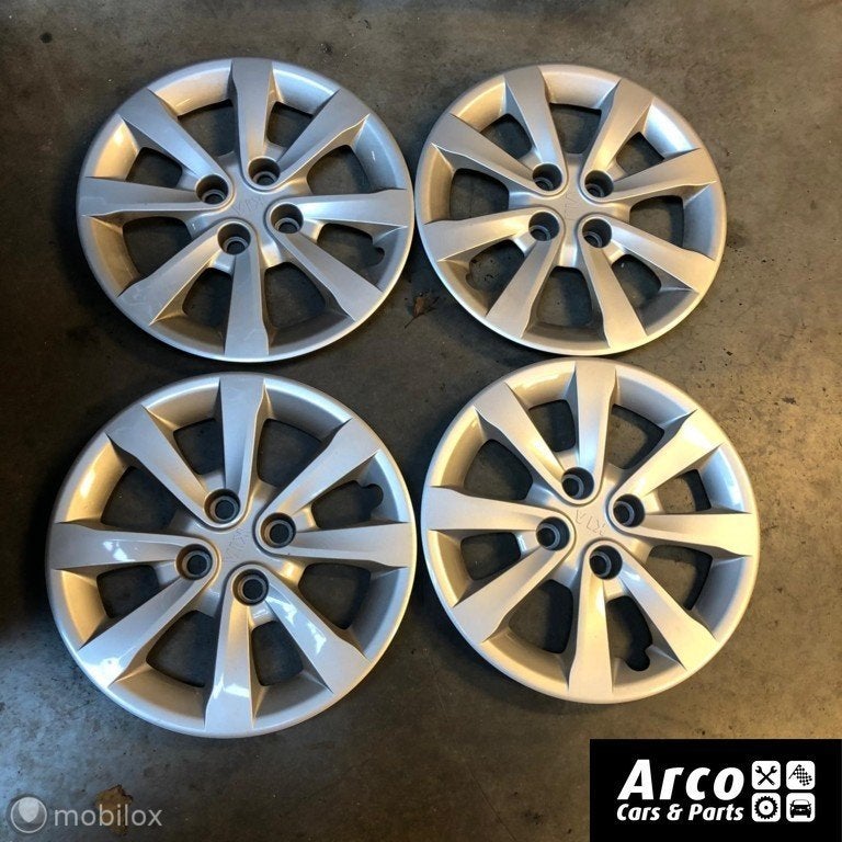 Kia Rio Wieldoppen Set Origineel 15 Inch, Auto diversen, Wieldoppen, Gebruikt, Ophalen of Verzenden, Kia