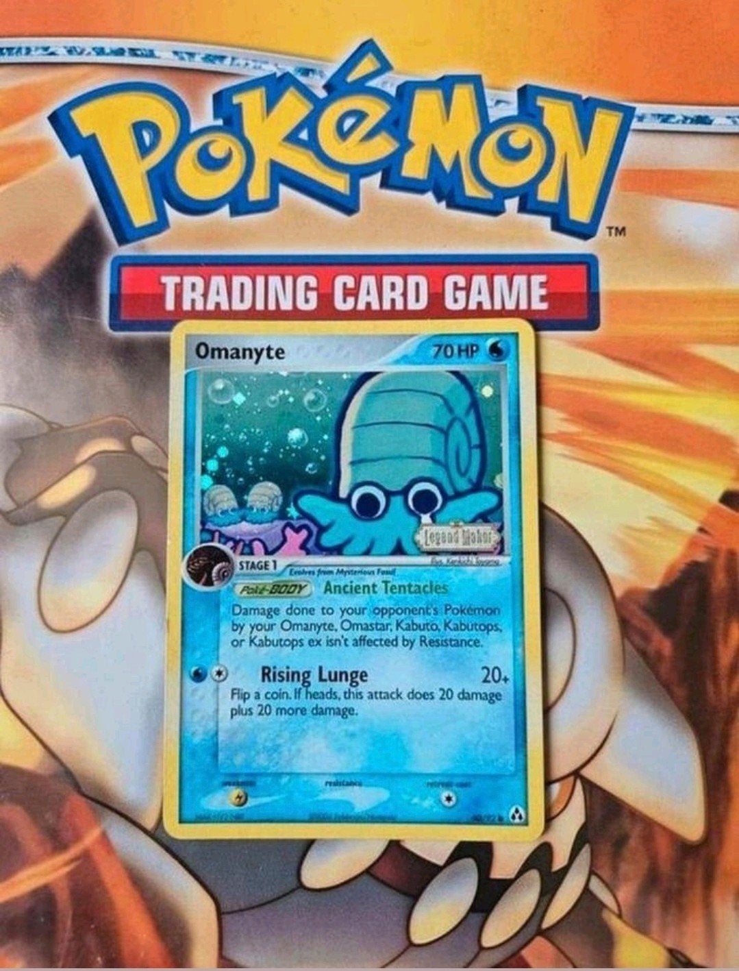 Omanyte 60/92 Ex Legend Maker pokemon kaart reverse holo, Ophalen of Verzenden, Zo goed als nieuw, Losse kaart, Foil