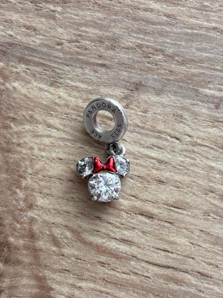 Pandora hanger Mini Mouse, Sieraden, Tassen en Uiterlijk, Bedels, Ophalen of Verzenden, Zo goed als nieuw, Zilver