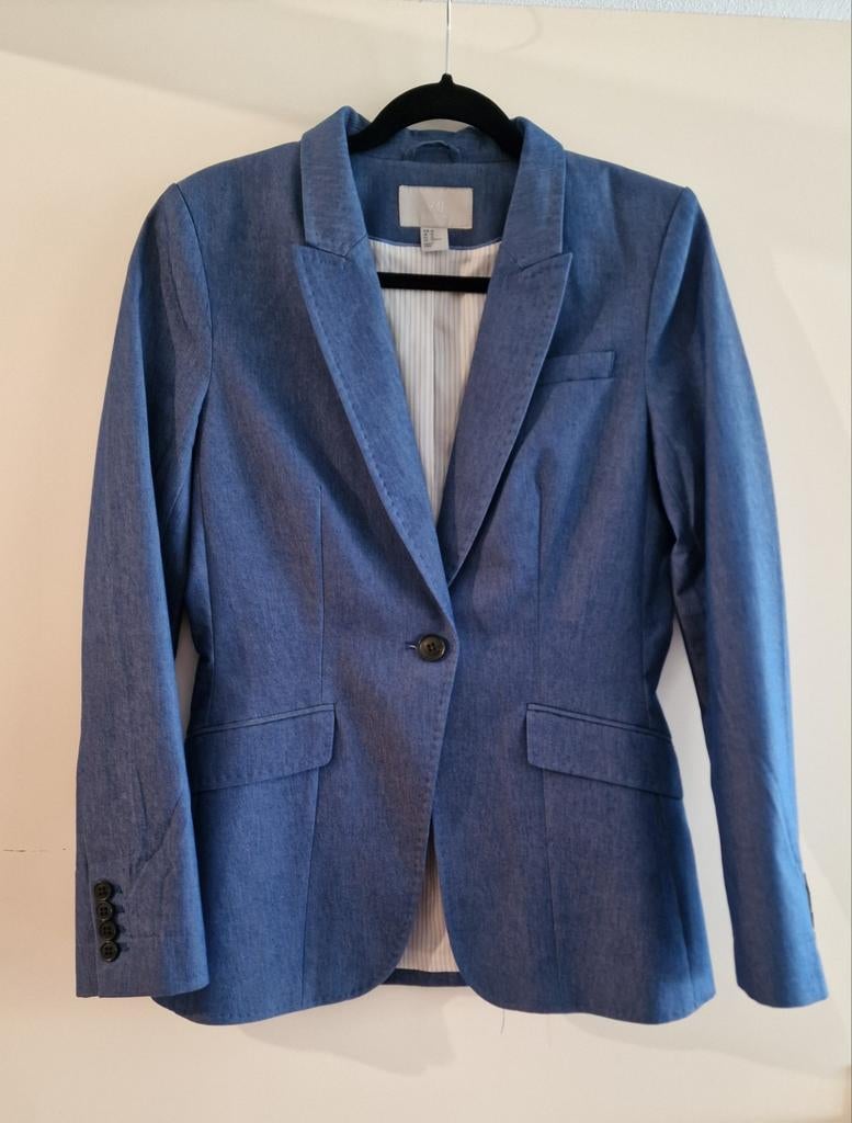Broekpak Blauw met Lichte Glans - Nieuw Maat L, H&M, Kostuum of Pak, Blauw, Nieuw