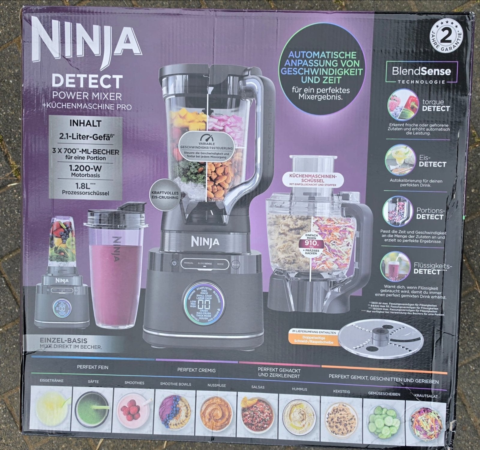 Ninja Detect Power Blender + Processor Pro - Nieuw in doos, Ophalen, Nieuw, 3 snelheden of meer, 2 tot 3 liter