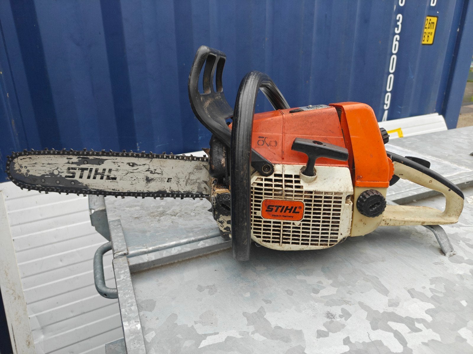 Stihl 036 Motorzaag - Oud maar krachtig, vol compressie, Tuin en Terras, Ophalen of Verzenden, Gebruikt, Stihl