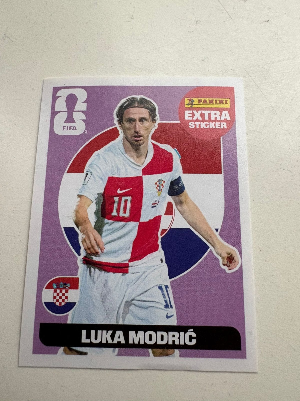 Panini WK  Extra Sticker Luka Modric Kroatië, Ophalen of Verzenden, Nieuw, Sport