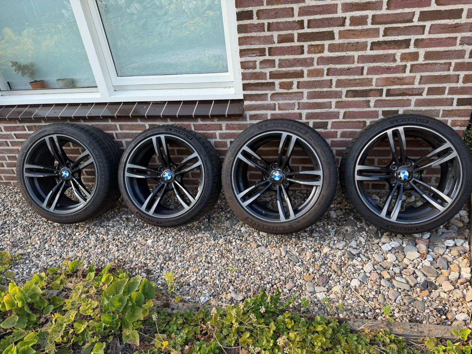 Orginele velgen + Michelin Pilot Sport 4S BMW M2 style M437, Auto-onderdelen, Banden en Velgen, 235 mm, Zomerbanden, Ophalen