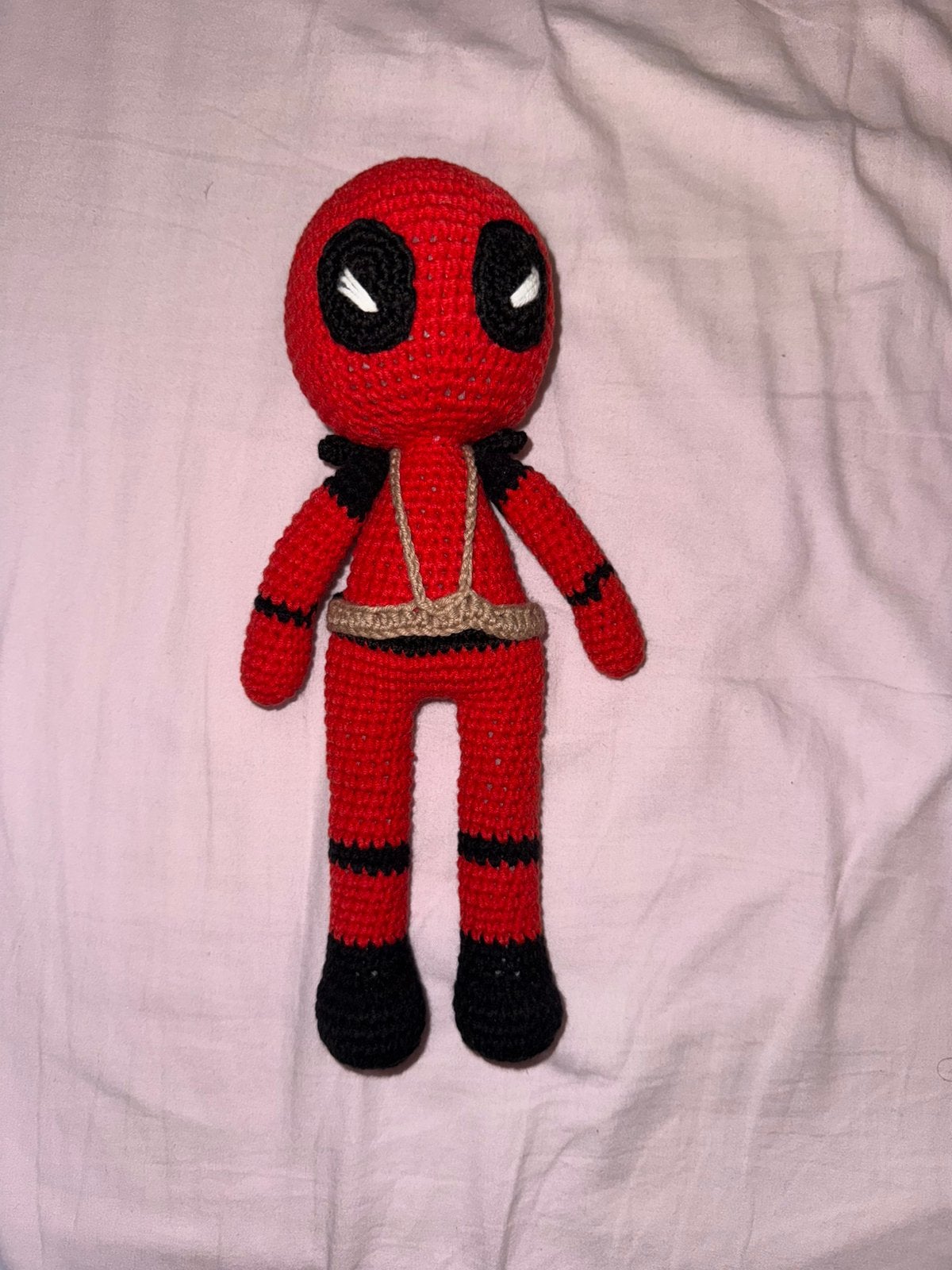 Handgemaakte deadpool knuffel (25 cm), Overige typen, Nieuw, Ophalen of Verzenden, Middelgroot (20 tot 80 cm)