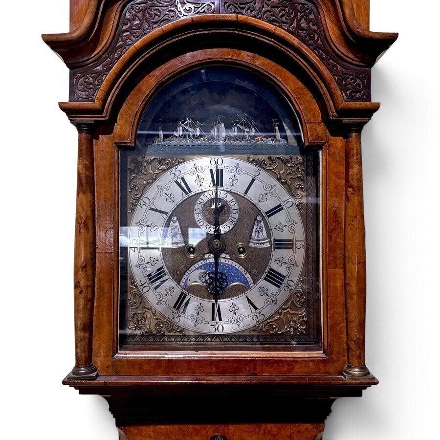 Een 18e eeuws Amsterdamse staand horloge, Antiek en Kunst, Ophalen of Verzenden