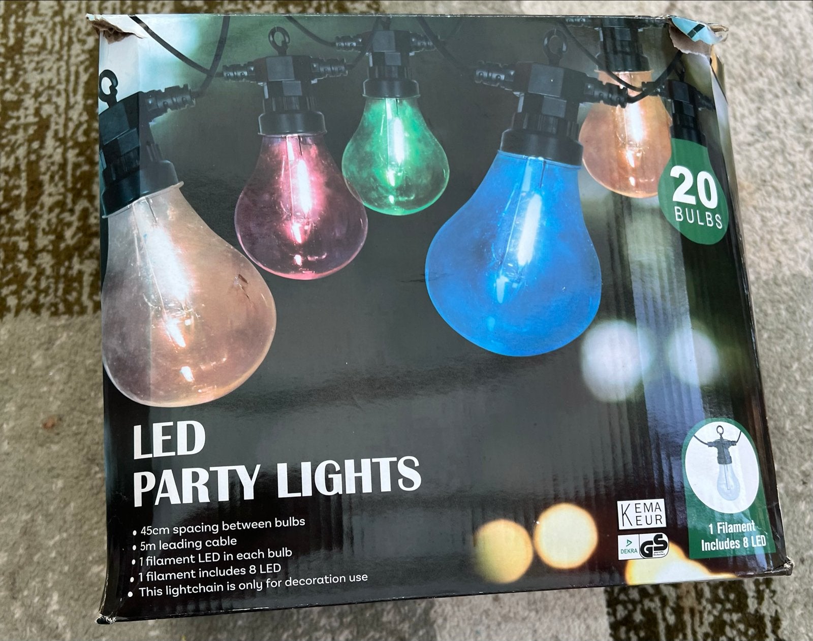 LED Party Lights-gekleurde lampen -binnen/buiten ( nieuw), Ophalen of Verzenden, Nieuw