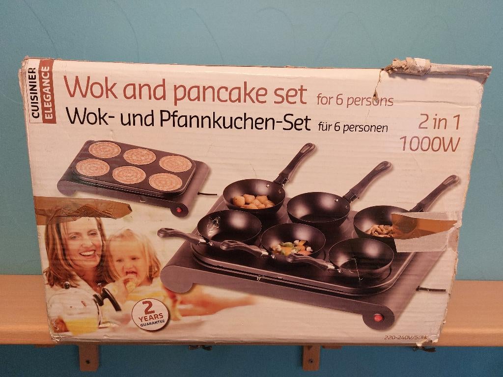 Gourmet Wok Set., Witgoed en Apparatuur, Gourmetstellen, Ophalen of Verzenden, Gebruikt, 4 t/m 7 personen