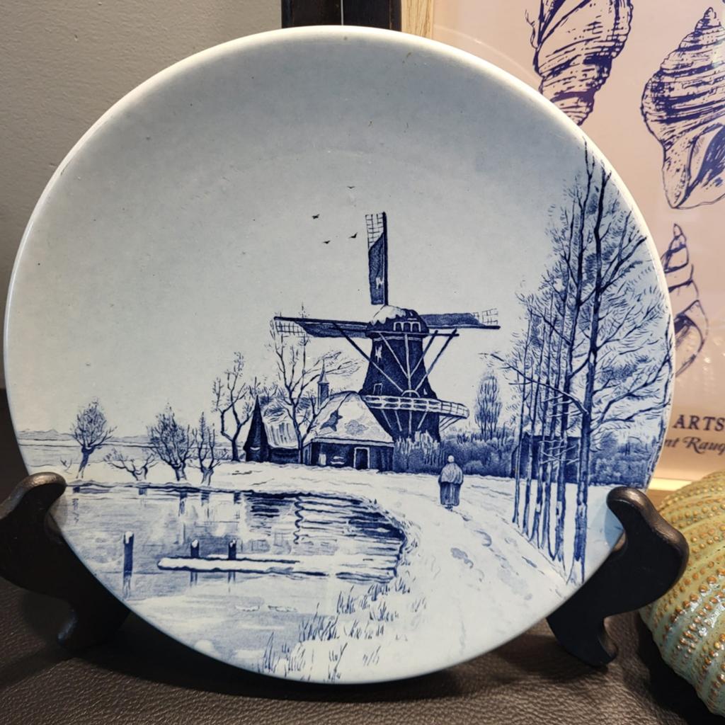 Wandbord Sphinx Petrus Regout - Hollands tafereel molen, Ophalen of Verzenden