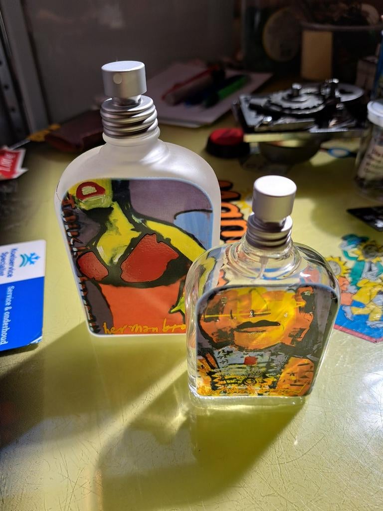 Herman brood fles ( leeg) set van 2 Nieuw, Ophalen
