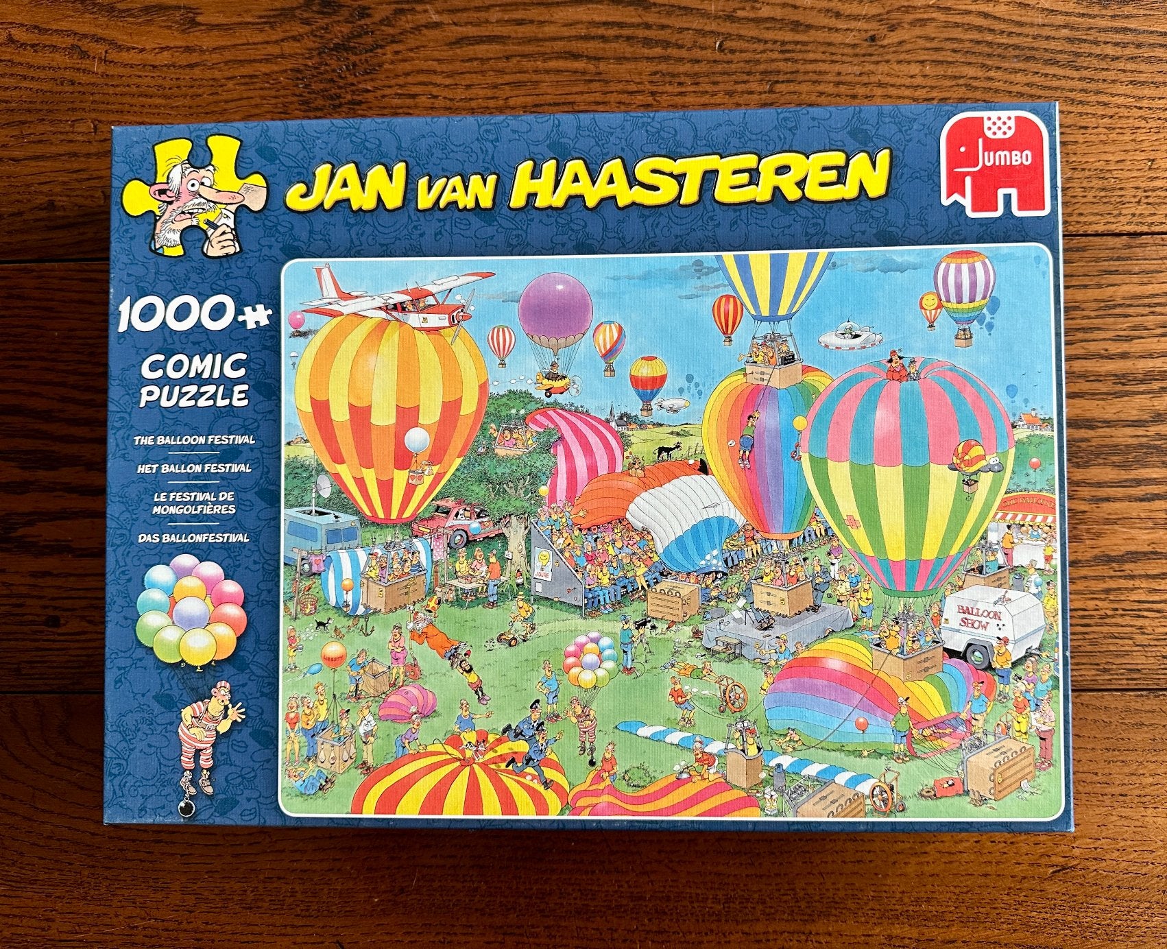 Legpuzzel Jan v Haasteren/ Het Ballon Festival/1000 st/ZGAN, Ophalen of Verzenden, 500 t/m 1500 stukjes, Zo goed als nieuw, Legpuzzel