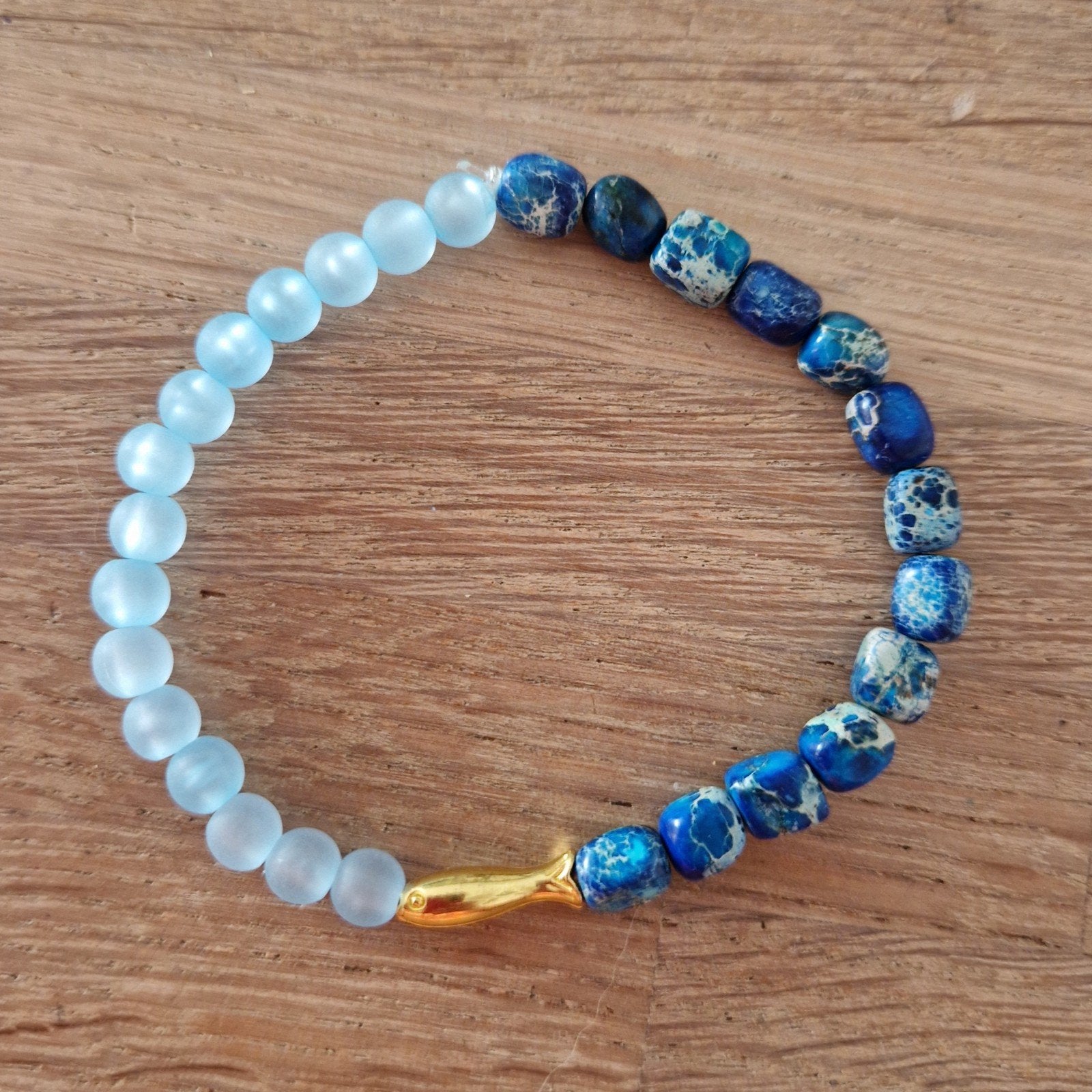 Blauwe armband dames, Ophalen of Verzenden, Blauw
