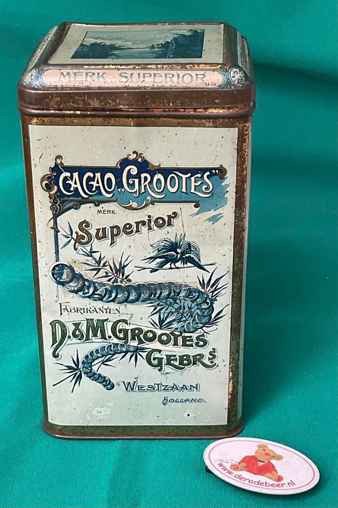 Cacao Grootes Wesrzaan vintage blik, Ophalen of Verzenden, Gebruikt, Overige, Overige merken