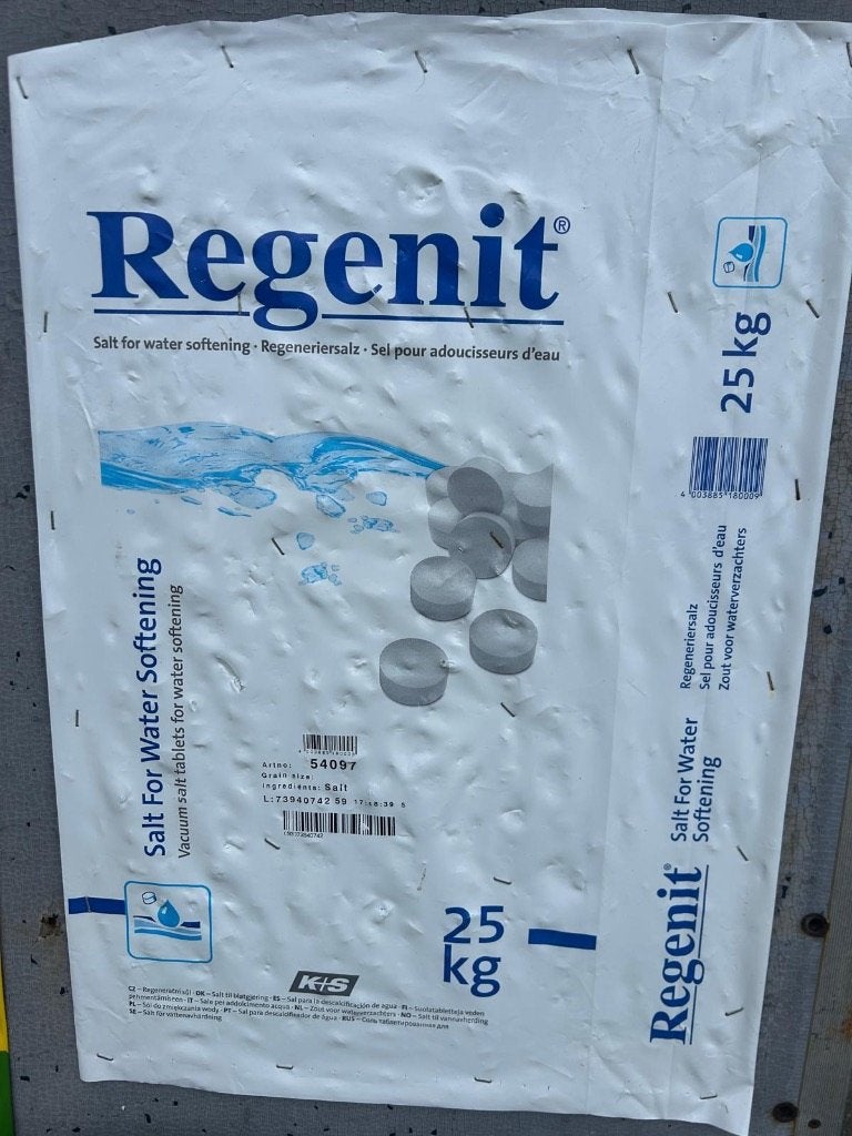 zouttabletten 25 kg voor € 12,00 inclusief, Witgoed en Apparatuur, Ophalen, Nieuw, Waterontharder met zout