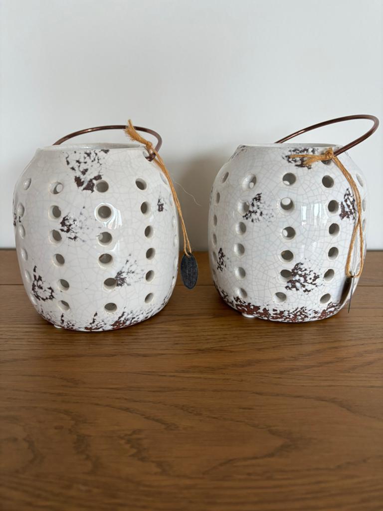 2 Riverdale lantaarns, Ophalen of Verzenden, Zo goed als nieuw, Overige materialen, Minder dan 25 cm
