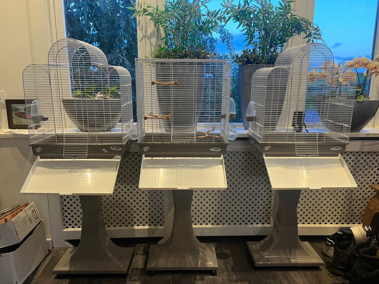 3 Imac vogelkooi fiona deluxe taupe/wit nieuw!, Ophalen, Zo goed als nieuw, Kunststof