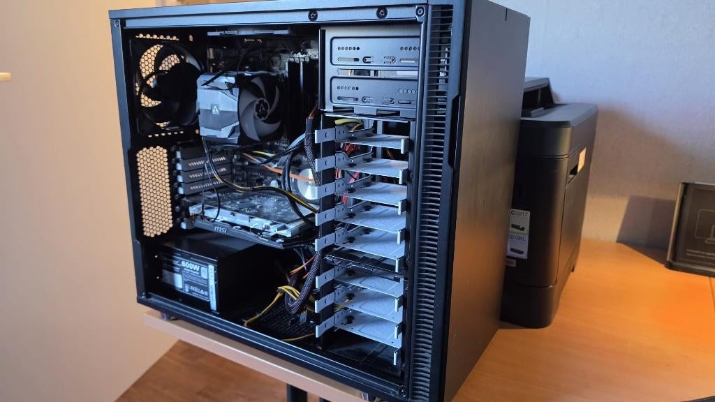 PC (zonder schijven) - Z97C - i7-4790K - MSI N750Ti - 16Gb, Gebruikt, Custom Build, Ophalen of Verzenden, HDD