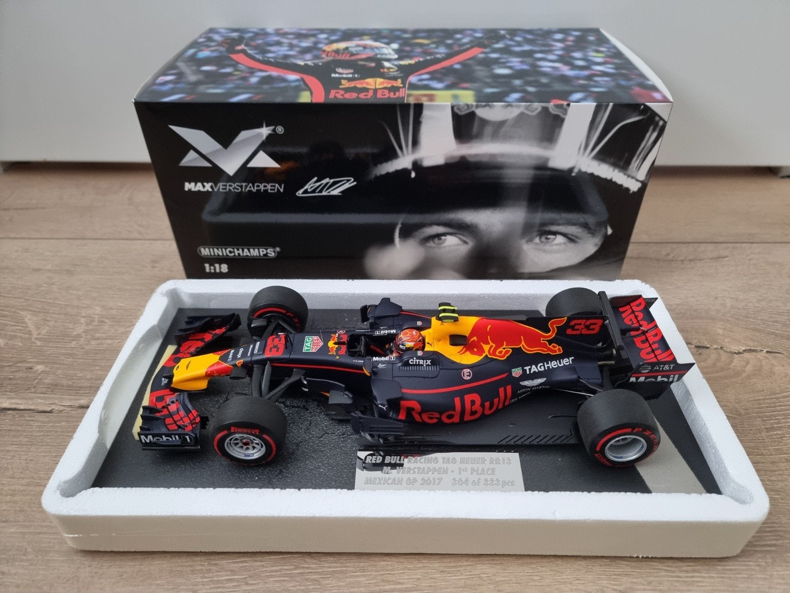 Max Verstappen RB13 Mexico 2017 1:18 (304/333), Ophalen of Verzenden